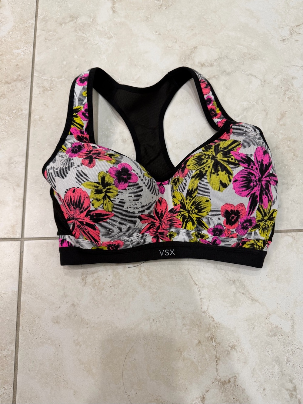 VSX Victorias Secret Floral Racerback Sports Bra